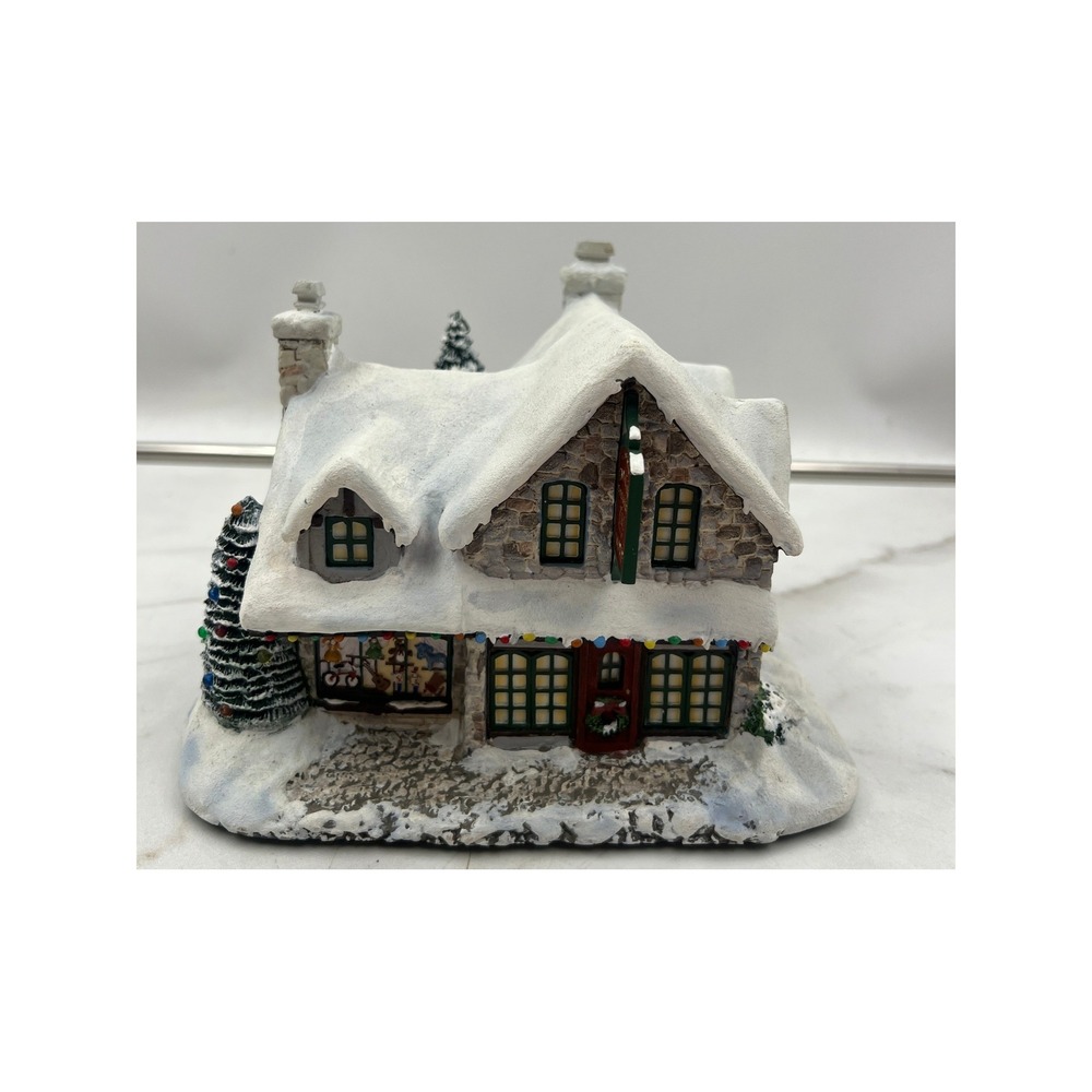 Thomas Kinkade Hawthorne Village Santa's Workshop Toys Christmas Sculpture 2000